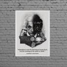 Quadro Albert Einsten Frase 45x34cm - com vidro Quadro Albert Einsten Frase 45x34cm - com vidro