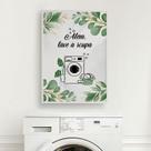 Quadro Alexa Lave A Roupa 33x24cm - com vidro