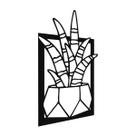 Quadro alto relevo decorativo vaso 32x19cm moderno