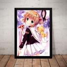 Quadro Anime Sakura Card Captors Arte Poster Moldurado