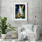 Quadro Anjo Da Guarda Com Crianças - 60x48cm Quadro Anjo Da Guarda Com Crianças - 60x48cm