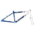 Quadro Aro 24 Ultra Bikes em Aço Carbono Bicolor com Garfo Masculino Azul - Branco Quadro Aro 24 Ultra Bikes em Aço Carbono Bicolor com Garfo Masculino Azul - Branco