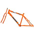 Quadro Aro 24 Ultra Bikes em Aço Carbono com Garfo Masculina Chrome Line Orange