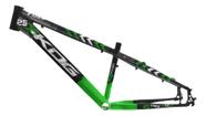 Quadro Aro 26 Freeride Kog Full X25 Freio Disco Tipo Viking Preto com Verde