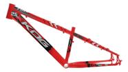 Quadro Aro 26 Freeride Kog Full X25 Freio Disco Tipo Viking Vermelho com Branco