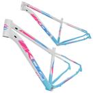 Quadro aro 29 Aluminio KOG tipo KSW Absolute Cabeamento interno Azul Pis degrade Branco com Rosa