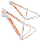 Quadro aro 29 Aluminio KOG tipo KSW Absolute Cabeamento interno Branco com Laranja