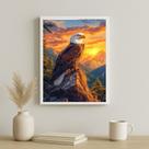 Quadro Arquétipo da Águia - Por do Sol 45x34cm - com vidro Cor:Moldura branca Quadro Arquétipo da Águia - Por do Sol 45x34cm - com vidro Cor:Moldura branca