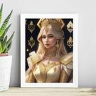 Quadro Arquétipo Rainha De Ouros 33x24cm