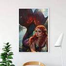 Quadro Arquétipo Sereia Ruiva 45x34cm
