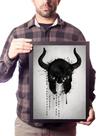 Quadro Arte Capacete Viking Guerreiro Nórdico