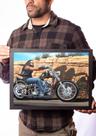 Quadro Arte David Mann Motociclista Sombra Garota