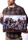 Quadro Arte David Mann X Policiais Motoclube Decoração