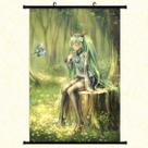 Quadro: arte de parede, pintura, tela, floresta de Hatsune Miku, 40x60cm
