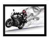 Quadro Arte Digital Motociclismo Corrida Esportiva 42x29cm