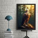 Quadro Arte Geométrica Águia 45x34cm - com vidro Quadro Arte Geométrica Águia 45x34cm - com vidro