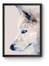 Quadro Arte Geométrica Lobo Poster Moldurado
