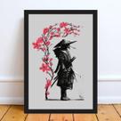 Quadro Arte Japonesa Samurai 45X34Cm