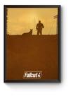 Quadro Arte Minimalista Fallout 4 Poster Moldurado