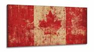Quadro Arte Mosaico Bandeira Canadá decorativo em Tecido Canvas