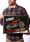 Quadro Arte Moto Honda Cb 400 Pôster Antigo Decoração