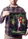 Quadro Arte Natureza Gato & Fada Decoração