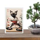 Quadro Arte Oriental Sushi Cat 45x34cm