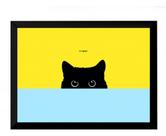 Quadro Arte Pop Gato Curioso 44x32cm