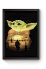 Quadro Arte Simplista Baby Yoda Poster Moldurado Quadro Arte Simplista Baby Yoda Poster Moldurado