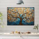 Quadro árvore Da Vida Folhas Coloridas