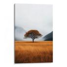 Quadro Árvore Solitária no Vale das Névoas Douradas
