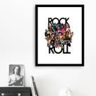 Quadro As Lendas Do Rock - 60x48cm