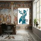 Quadro Atena - A Deusa Grega da Sabedoria - 70x50cm Cor:Moldura Branca Quadro Atena - A Deusa Grega da Sabedoria - 70x50cm Cor:Moldura Branca