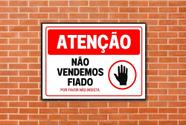 Quadro Atenção Padaria Mercado Não Vendemos Fiado 20x28cm