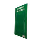 Quadro Aviso e Gestão Á Vista 1 Display A4 ACM Verde Painel Mural Recados Lembretes Profissional Parede Organização Empresa Escritório Academia