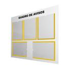 Quadro Aviso Gestão 5 Displays Acrílico Folha A4 ACM Branco