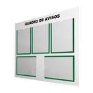 Quadro Aviso Gestão 5 Displays Acrílico Folha A4 ACM Branco