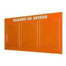 Quadro Aviso Gestão Á Vista 3 Displays A4 ACM Laranja Quadro Aviso Gestão Á Vista 3 Displays A4 ACM Laranja