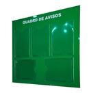 Quadro Aviso Gestão Á Vista 5 Displays A4 Acm Verde Painel Mural Recados Lembretes Organização Porta Folhas Folhetos Parede Empresas Escritório