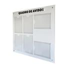 Quadro Aviso Gestão Á Vista Horizontal Gestão 6 Displays A4 Acm Branco Parede Mural Organização Porta Folhas Painel Escritório Empresa Condomínio