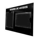 Quadro Aviso Gestão Á Vista Informativo 2 Displays A4 ACM Preto Painel Parede Porta Folhas Organização Profissional Recado Lembrete Empresa Escritório Quadro Aviso Gestão Á Vista Informativo 2 Displays A4 ACM Preto Painel Parede Porta Folhas Organização Profissional Recado Lembrete Empresa Escritório