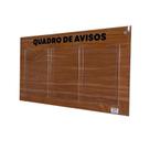 Quadro Aviso Gestão Á Vista Informativo Mural Recados Lembrete Organização Parede Empresas Condomínios Academias 3 Displays A4 Acm Madeira Mogno