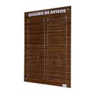 Quadro Aviso Gestão Á Vista Informativo Mural Recados Porta Folhas Lembretes Empresas Parede Academias Condomínio 4 Displays A4 Acm Madeira Imbuia