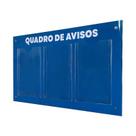 Quadro Aviso Gestão Á Vista Informativo Porta Folhas Mural Recados Organização Empresa Condomínio Parede Academia 3 Displays A4 Acm Azul Telecom