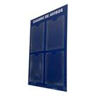 Quadro Aviso Gestão Á Vista Informativo Premium 4 Displays Transparente A4 Acm Azul Organização Moderno Resistente Parede Empresa Escritório