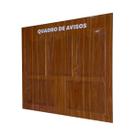 Quadro Aviso Gestão Á Vista Painel Organização Mural Recados Lembretes Empresa Academia Parede Escola Condomínio 5 Displays A4 ACM Madeira Imbuia