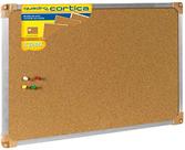 Quadro Aviso Moldura Aluminio Cortica Aparente 120X090Cm