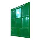 Quadro Avisos e Gestão Á Vista ACM Verde 8 Displays Porta Folhas A4 Organização Painel Mural Recados Lembretes Parede Empresa Escritório Condomínio