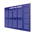 Quadro Avisos Gestão Mural 8 Displays A4 e 4 A5 Acm Azul