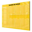 Quadro Avisos Gestão Mural Recado 9 Displays A4 Acm Amarelo Quadro Avisos Gestão Mural Recado 9 Displays A4 Acm Amarelo